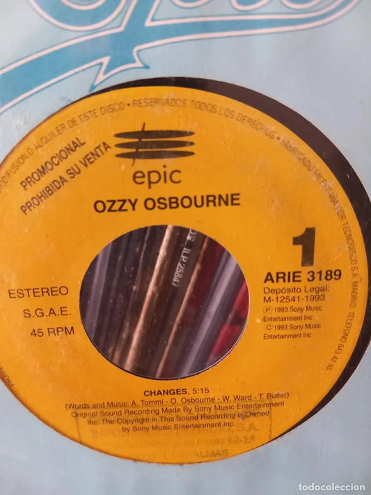 Ozzy Osbourne - Changes (7", S/Sided, Single, Promo)