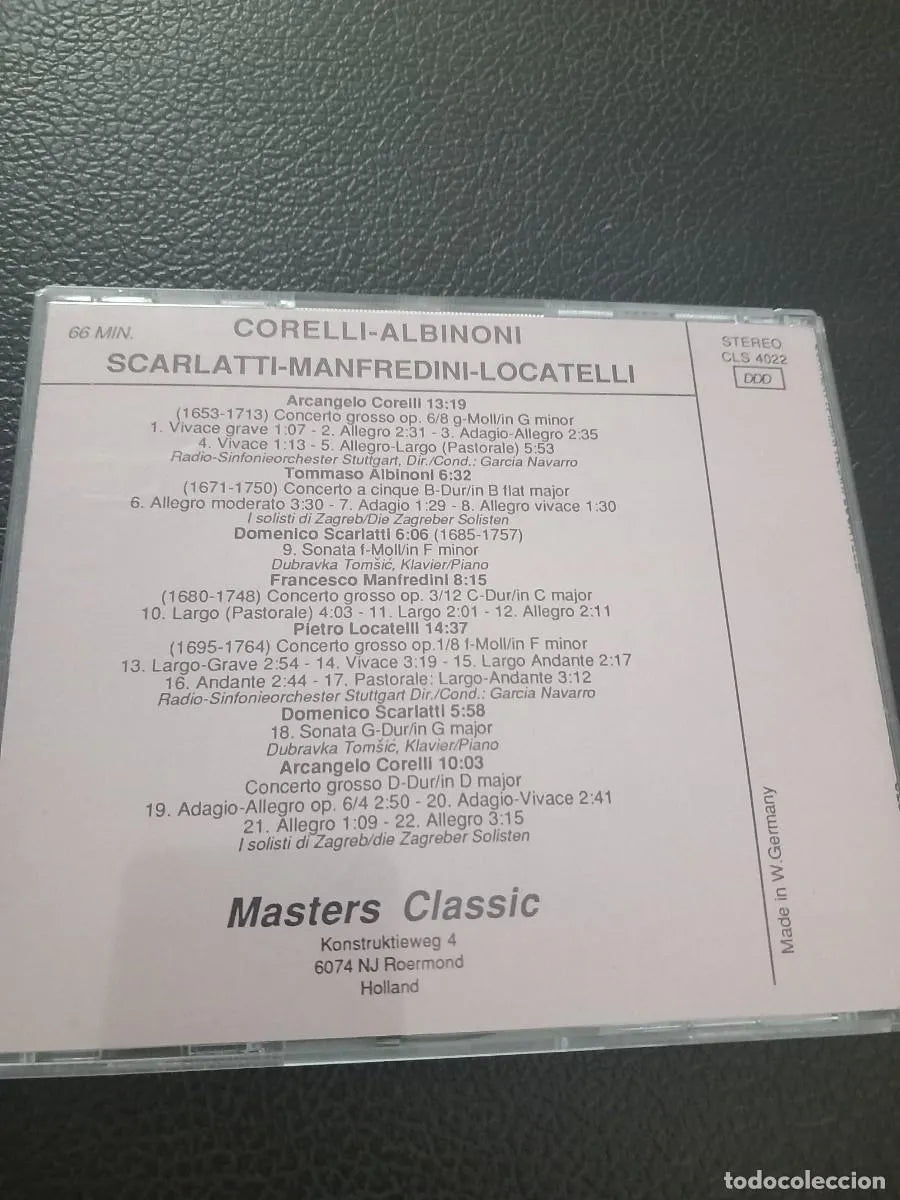 Corelli: Concerti Grossi - Albinoni: Concerto - Scarlatti Sonata - Locatelli: Concerti Grossi