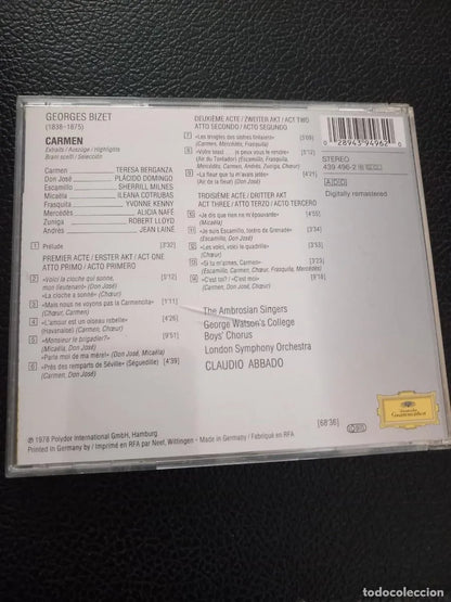 Claudio Abbado, Teresa Berganza, Placido Domingo, London Symphony Orchestra*, Bizet* - Carmen Highlights (CD, Album)